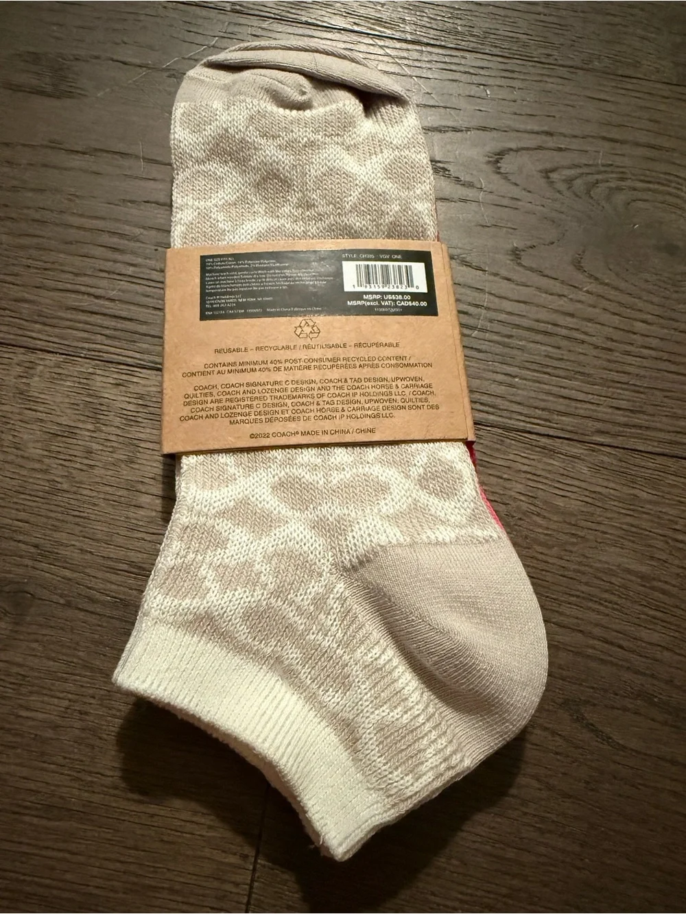 Coach Ankle Socks - 2 Pack. NWT